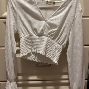 White Long Sleeve Women's Top